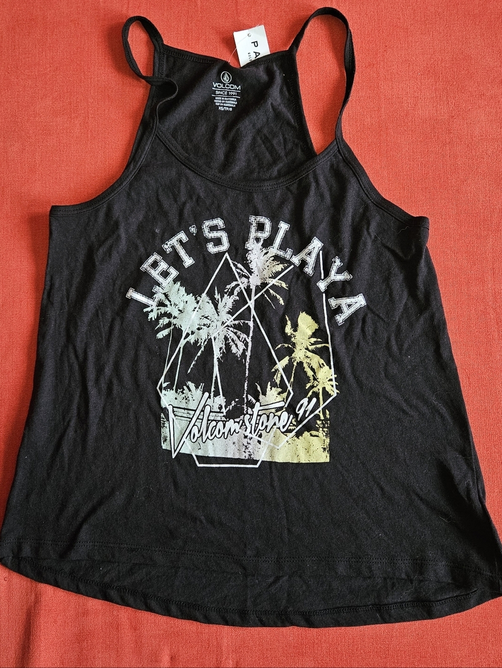 Volcom Let's Playa Black Strapless Top XS - NWT